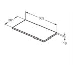 Ideal Standard i.life A Worktop 6000mm Coffee Oak