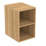 Ideal Standard i.life B Side Unit for Vanity Basins 400mm 2 Shelves Natural Oak