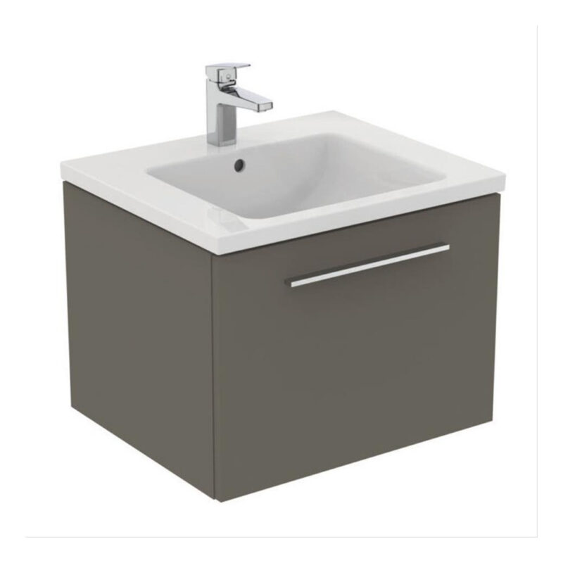 Ideal Standard i.life B 600mm 1 Drawer Wall Vanity Unit Matt Quartz Grey Ideal Standard i.life B 600mm 1 Drawer Wall Vanity Unit Matt Quartz Grey
