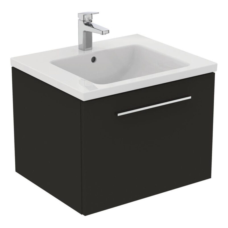 Ideal Standard i.life B 600mm 1 Drawer Wall Vanity Unit Matt Carbon Grey Ideal Standard i.life B 600mm 1 Drawer Wall Vanity Unit Matt Carbon Grey