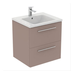 Ideal Standard i.life B 600mm 2 Drawer Wall Vanity Unit Matt Greige