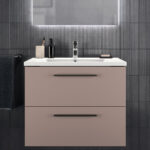 Ideal Standard i.life B 800mm 2 Drawer Wall Vanity Unit Matt Greige