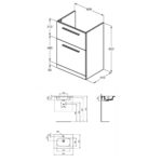 Ideal Standard i.Life A 640mm Floor Unit & Basin Matt White