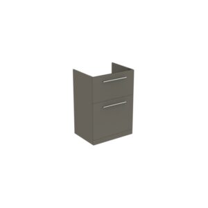 Ideal Standard i.life A 60cm Floor Vanity Unit, 2 Drawers, Matt Quartz Grey
