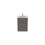 Ideal Standard i.life A 60cm Floor Vanity Unit, 2 Drawers, Matt Quartz Grey