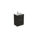 Ideal Standard i.life A 60cm Floor Vanity Unit, 2 Drawers, Matt Carbon Grey