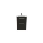 Ideal Standard i.life A 60cm Floor Vanity Unit, 2 Drawers, Matt Carbon Grey