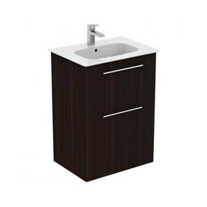 Ideal Standard i.Life A 640mm Floor Unit & Basin Coffee Oak