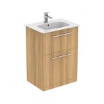 Ideal Standard i.Life A 640mm Floor Unit & Basin Natural Oak
