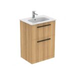 Ideal Standard i.Life A 640mm Floor Unit & Basin Natural Oak