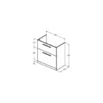 Ideal Standard i.life A 80cm Floor Vanity Unit, 2 Drawers, Coffee Oak