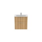 Ideal Standard i.life A 80cm Floor Vanity Unit, 2 Drawers, Natural Oak