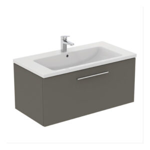 Ideal Standard i.life B 1000mm 1 Drawer Wall Vanity Unit Matt Quartz Grey