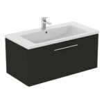 Ideal Standard i.life B 1000mm 1 Drawer Wall Vanity Unit Matt Carbon Grey
