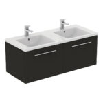 Ideal Standard i.life B 1200mm 2 Drawer Wall Vanity Unit Matt Carbon Grey