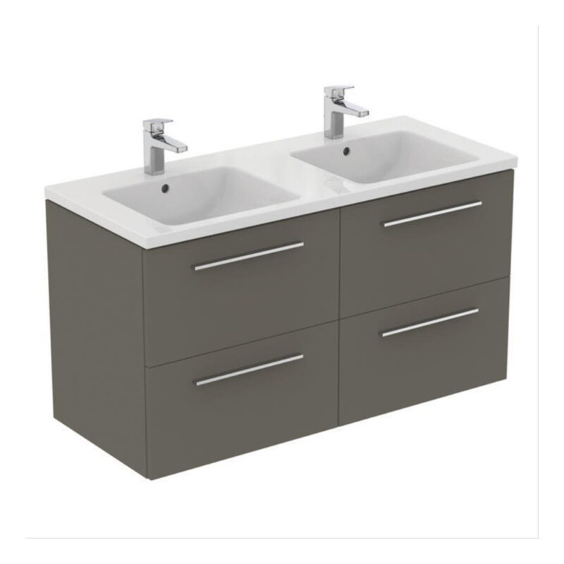 Ideal Standard i.life B 1200mm 4 Drawer Wall Vanity Unit Matt Quartz Grey Ideal Standard i.life B 1200mm 4 Drawer Wall Vanity Unit Matt Quartz Grey