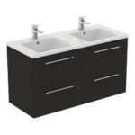 Ideal Standard i.life B 1200mm 4 Drawer Wall Vanity Unit Matt Carbon Grey