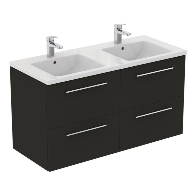 Ideal Standard i.life B 1200mm 4 Drawer Wall Vanity Unit Matt Carbon Grey Ideal Standard i.life B 1200mm 4 Drawer Wall Vanity Unit Matt Carbon Grey