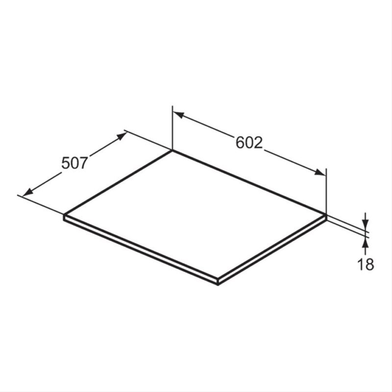 Ideal Standard i.Life B 60cm Worktop for Vessel Installation Matt White