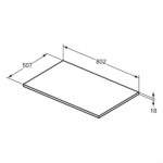 Ideal Standard i.Life B 80cm Worktop for Vessel Installation Matt White