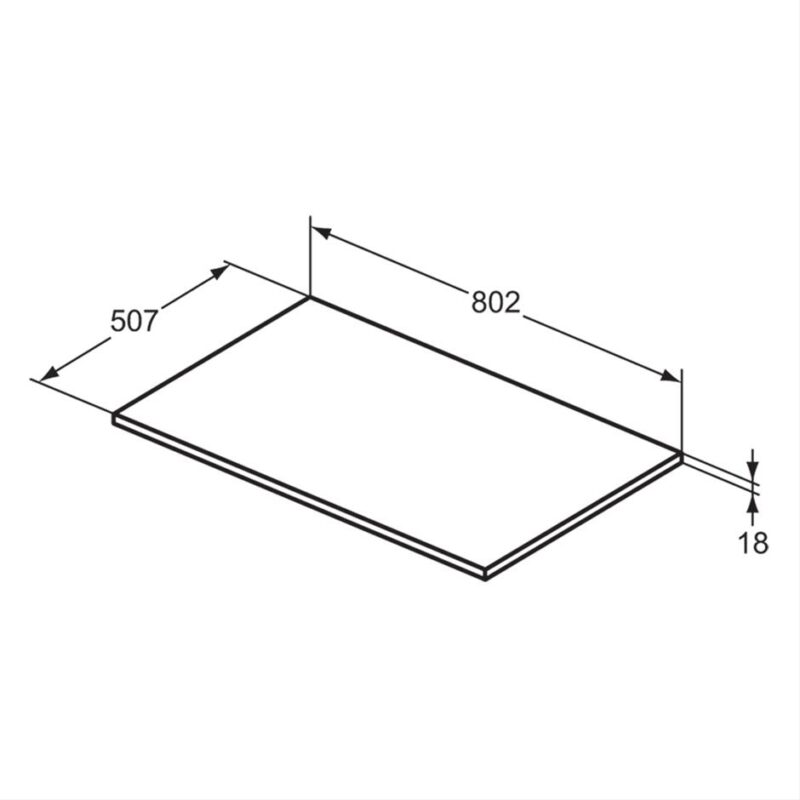 Ideal Standard i.Life B 80cm Worktop for Vessel Installation Matt White