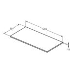 Ideal Standard i.life B 100cm Worktop for Vessel Basin Matt Quartz Grey