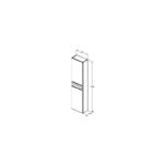 Ideal Standard i.life S 40cm Compact Tall Column Unit Matt Carbon Grey