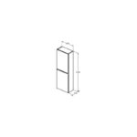 Ideal Standard i.life S 40cm Compact Half Column Unit Matt Carbon Grey