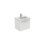 Ideal Standard i.life S 50cm Compact Wall Vanity Unit, 1 Drawer, Matt White