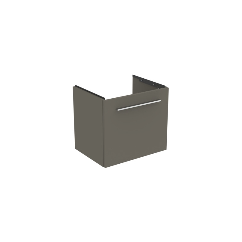 Ideal Standard i.life S 50cm Compact Wall Vanity Unit, 1 Drawer, Matt Quartz Ideal Standard i.life S 50cm Compact Wall Vanity Unit, 1 Drawer, Matt Quartz