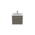 Ideal Standard i.life S 50cm Compact Wall Vanity Unit, 1 Drawer, Matt Quartz