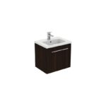 Ideal Standard i.life S 50cm Compact Wall Vanity Unit, 1 Drawer, Coffee Oak