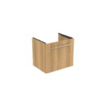 Ideal Standard i.life S 50cm Compact Wall Vanity Unit, 1 Drawer, Natural Oak