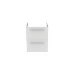 Ideal Standard i.life S 50cm Compact Wall Vanity Unit, 2 Drawers, Matt White