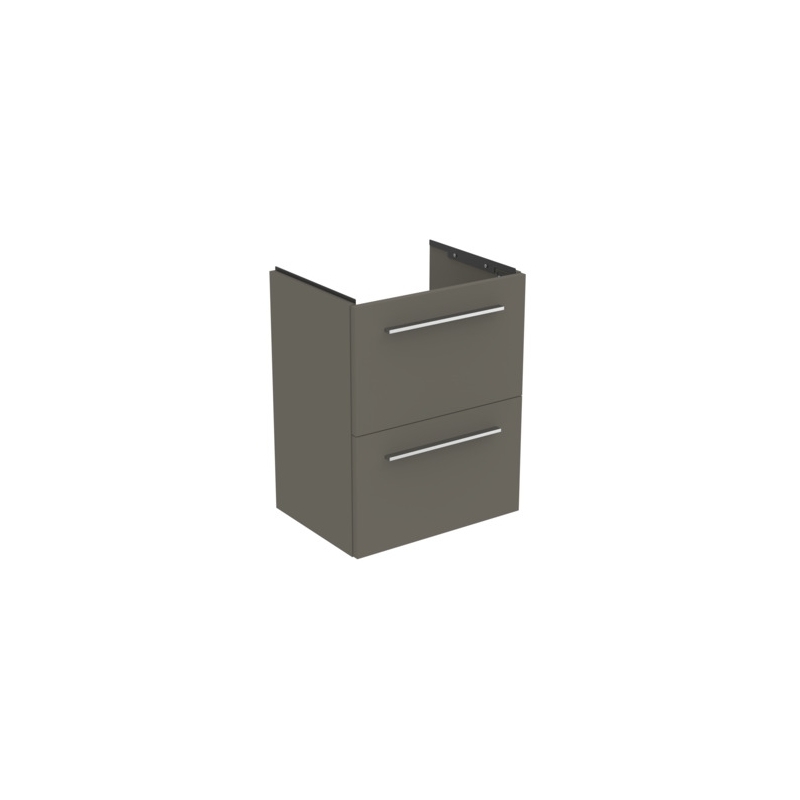 Ideal Standard i.life S 50cm Compact Wall Vanity Unit, 2 Drawers, Matt Quartz Ideal Standard i.life S 50cm Compact Wall Vanity Unit, 2 Drawers, Matt Quartz