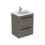 Ideal Standard i.Life S 500mm 2 Drawer Matt Grey Wall Unit & Basin