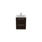 Ideal Standard i.life S 50cm Compact Wall Vanity Unit, 2 Drawers, Coffee Oak