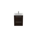 Ideal Standard i.life S 50cm Compact Wall Vanity Unit, 2 Drawers, Coffee Oak