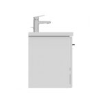 Ideal Standard i.Life S 600mm Wall Unit & Basin, Matt White,  Black Handle