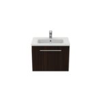 Ideal Standard i.life S 60cm Compact Wall Vanity Unit, 1 Drawer, Coffee Oak