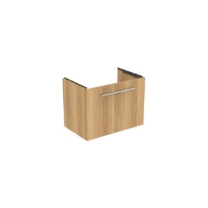 Ideal Standard i.life S 60cm Compact Wall Vanity Unit, 1 Drawer, Natural Oak