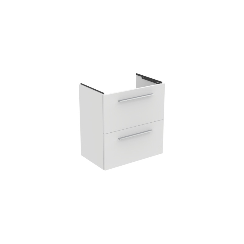 Ideal Standard i.life S 60cm Compact Wall Vanity Unit, 2 Drawers, Matt White Ideal Standard i.life S 60cm Compact Wall Vanity Unit, 2 Drawers, Matt White