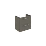 Ideal Standard i.life S 60cm Compact Wall Vanity Unit, 2 Drawers, Matt Quartz