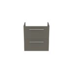 Ideal Standard i.life S 60cm Compact Wall Vanity Unit, 2 Drawers, Matt Quartz