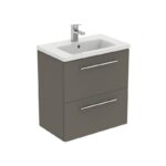 Ideal Standard i.Life S 600mm 2 Drawer Matt Grey Wall Unit & Basin