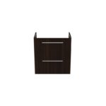 Ideal Standard i.life S 60cm Compact Wall Vanity Unit, 2 Drawers, Coffee Oak