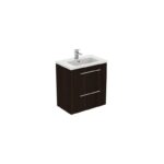 Ideal Standard i.life S 60cm Compact Wall Vanity Unit, 2 Drawers, Coffee Oak