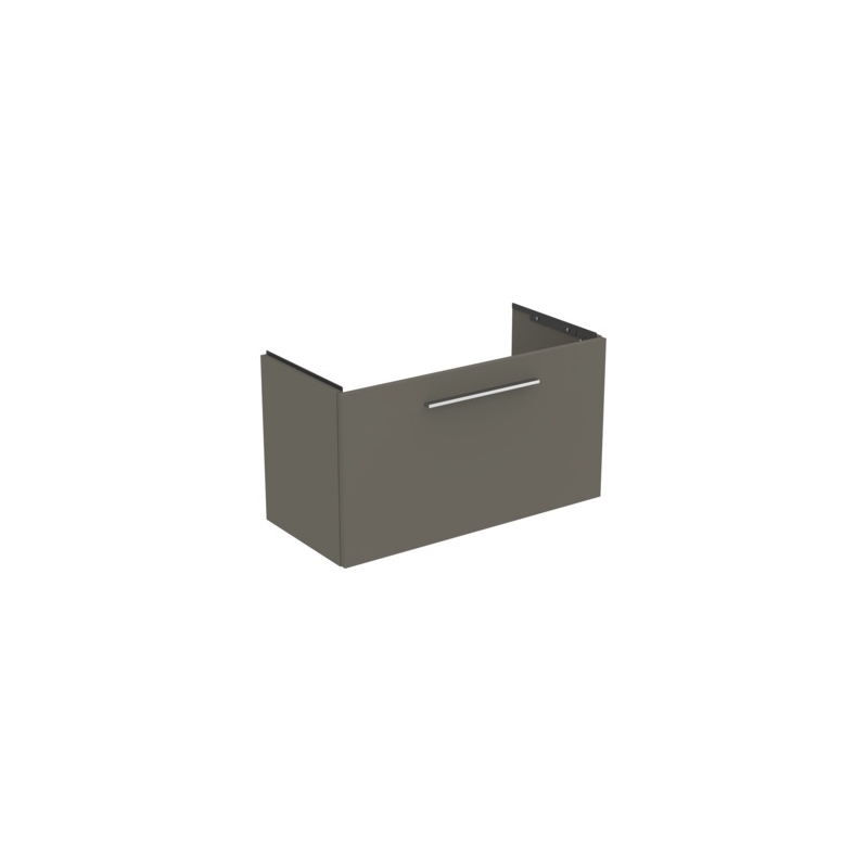 Ideal Standard i.life S 80cm Compact Wall Vanity Unit, 1 Drawer, Matt Quartz Ideal Standard i.life S 80cm Compact Wall Vanity Unit, 1 Drawer, Matt Quartz