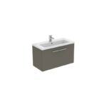 Ideal Standard i.life S 80cm Compact Wall Vanity Unit, 1 Drawer, Matt Quartz