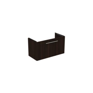 Ideal Standard i.life S 80cm Compact Wall Vanity Unit, 1 Drawer, Coffee Oak
